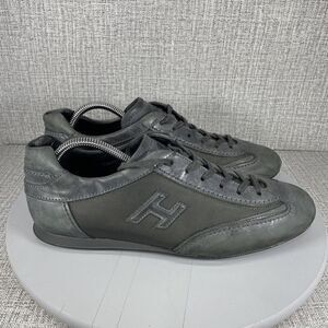 Hogan Olympia Shoes Men’s Size 7.5 Gray Sneakers Lace Up Made In Italy
